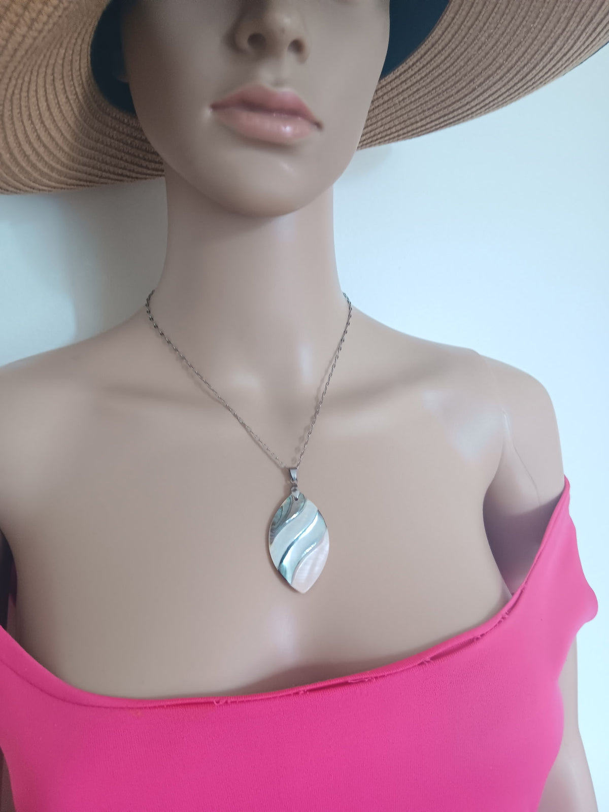Collier Pendentif Coquillages Multicolores Acier Inoxydable