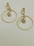 BOUCLES D’OREILLES CRÉOLES EN ACIER INOXYDABLE ( WATERPROOF)KOURAYA