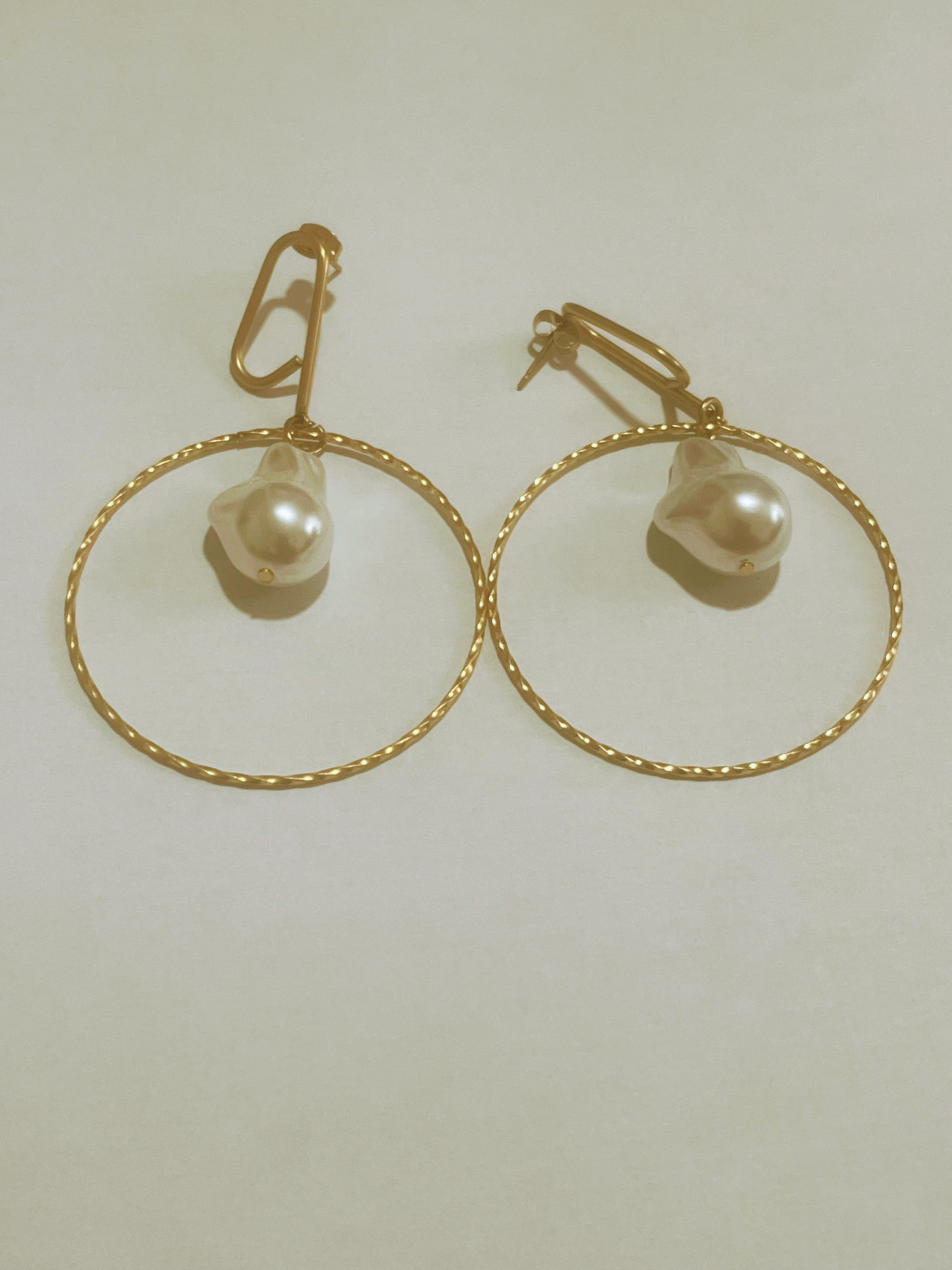 BOUCLES D’OREILLES CRÉOLES EN ACIER INOXYDABLE ( WATERPROOF)KOURAYA