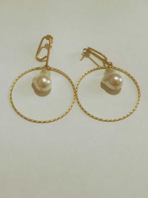 BOUCLES D’OREILLES CRÉOLES EN ACIER INOXYDABLE ( WATERPROOF)KOURAYA