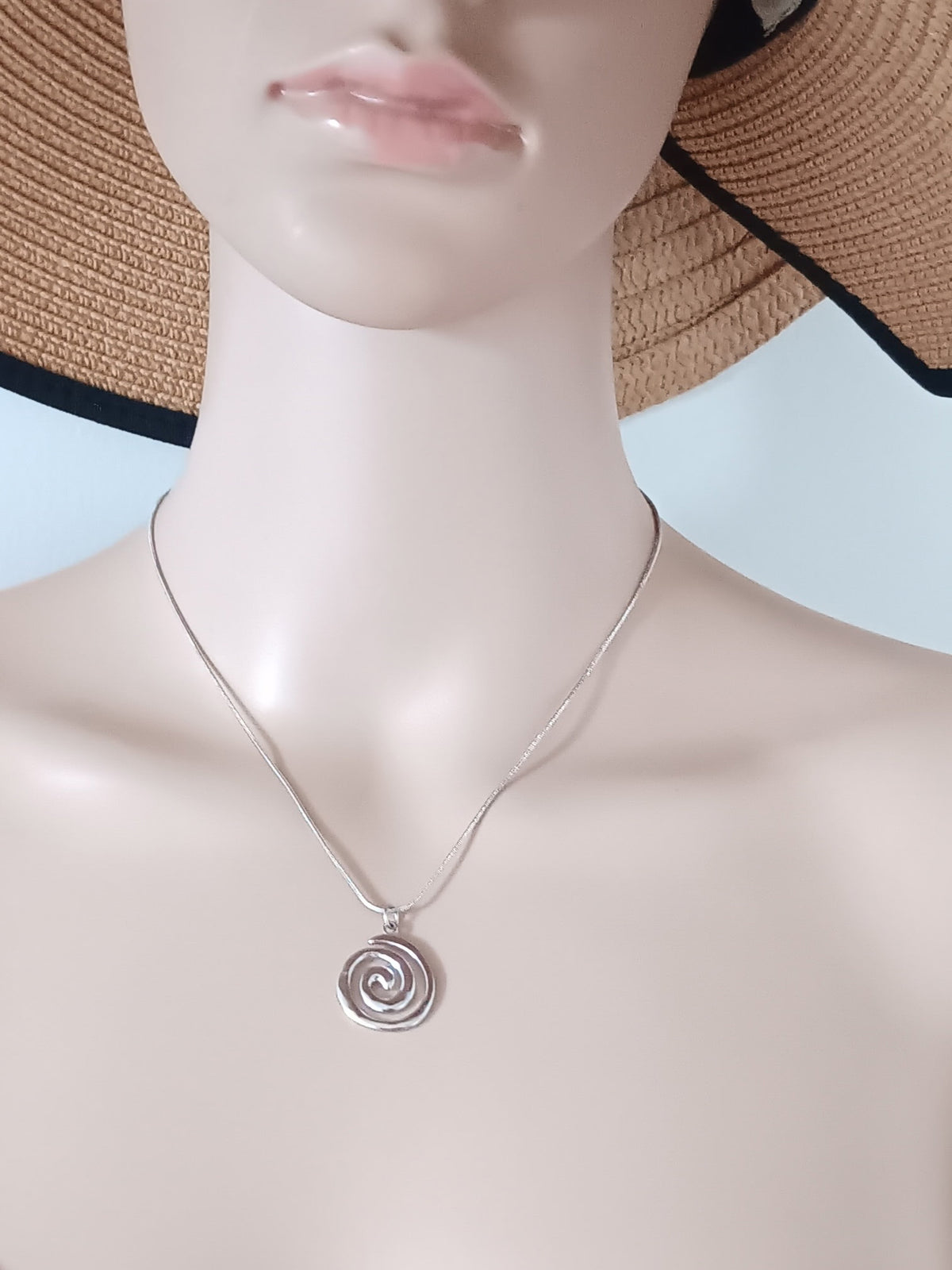 Collier Pendentif Spirale Acier Inoxydable Waterproof