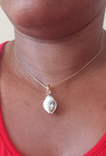 Collier Fin Doré Pendentif Coquillage Bohème Acier Inoxydable Waterproof