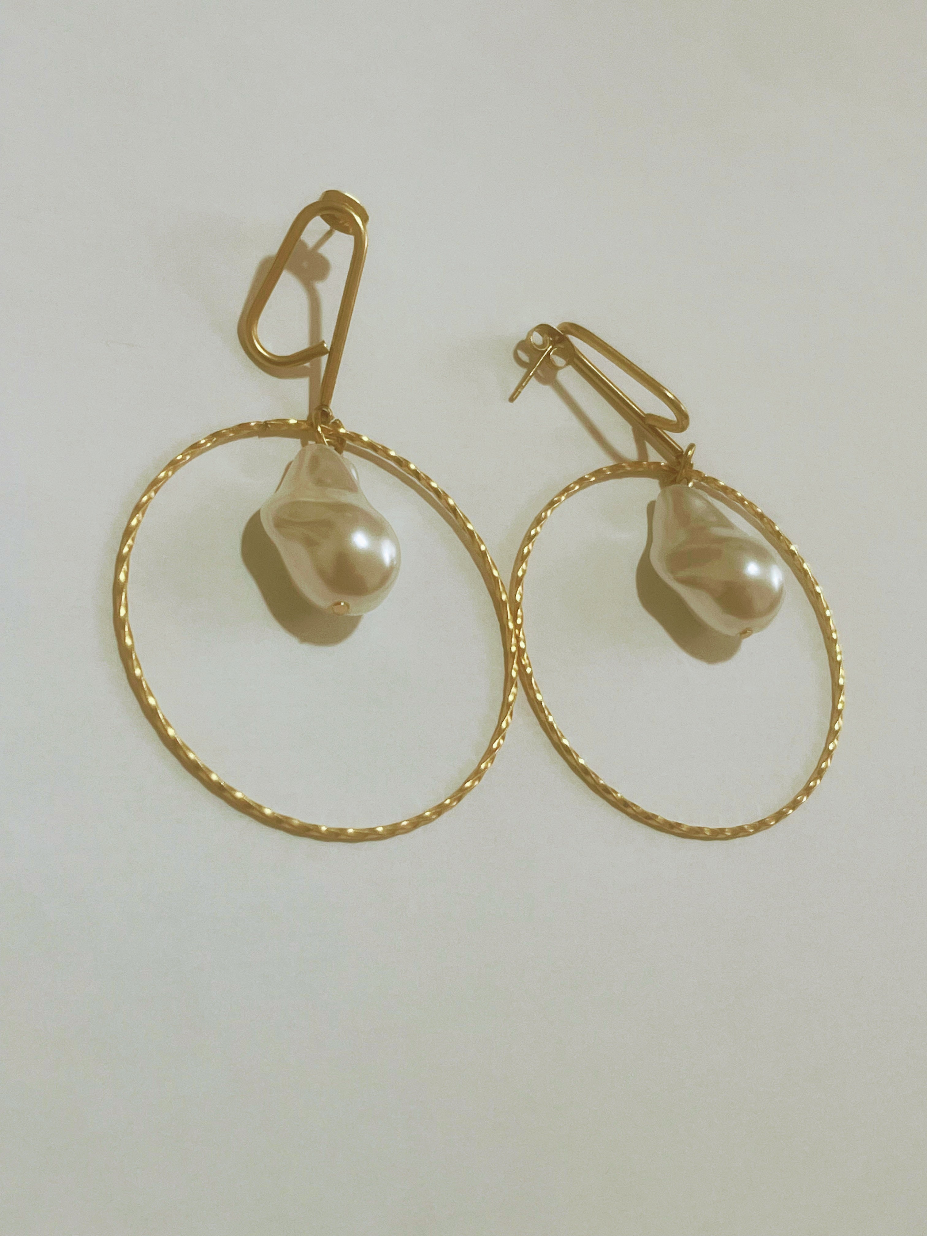 BOUCLES D’OREILLES CRÉOLES EN ACIER INOXYDABLE ( WATERPROOF)KOURAYA