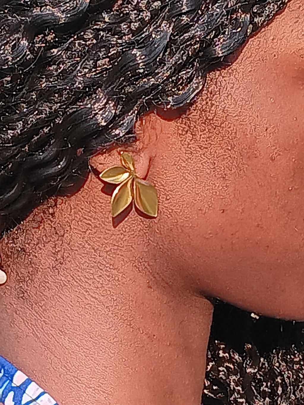 Boucles d'Oreilles Clous Feuille Géométrique Acier Inoxydable Waterproof