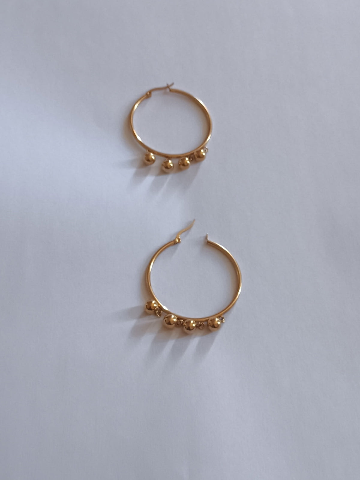 Boucles d'Oreilles Créoles Boules Acier Inoxydable Waterproof