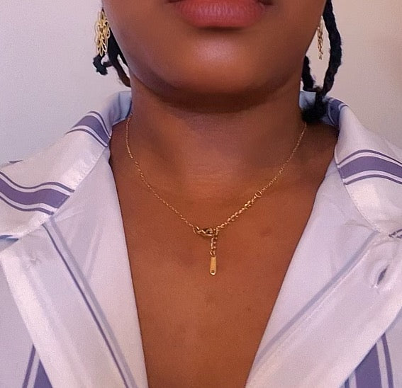 COLLIER ET BOUCLES D’OREILLES EN ACIER INOXYDABLE WATERPROOF (KOURAYA)