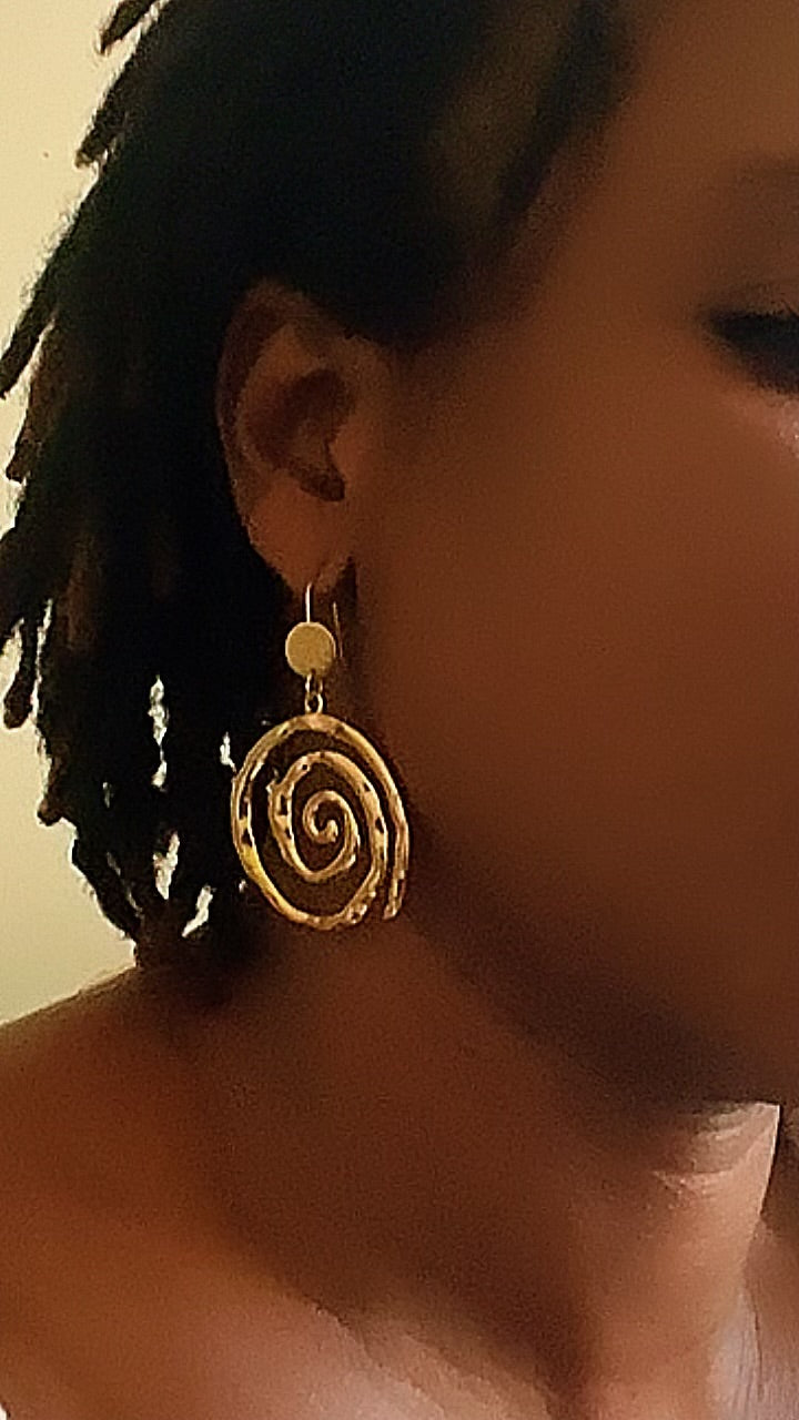 Boucles d'Oreilles Acier Inoxydable Or 18K