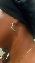 Boucles d'Oreilles Créoles Diamants Acier Inoxydable Waterproof