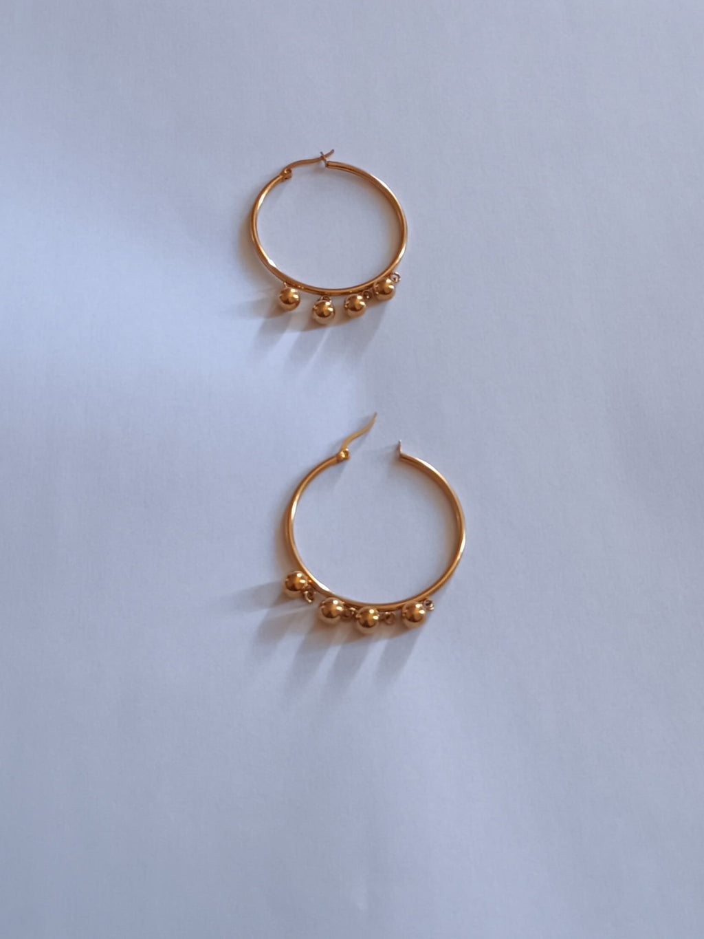 Boucles d'Oreilles Créoles Boules Acier Inoxydable Waterproof