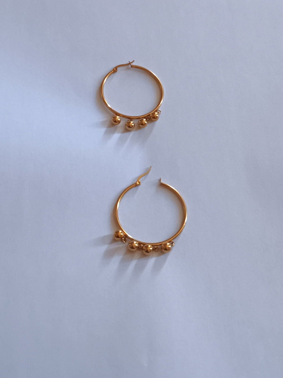 Boucles d'Oreilles Créoles Boules Acier Inoxydable Waterproof