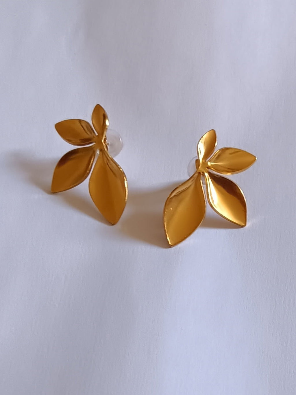 Boucles d'Oreilles Clous Feuille Géométrique Acier Inoxydable Waterproof