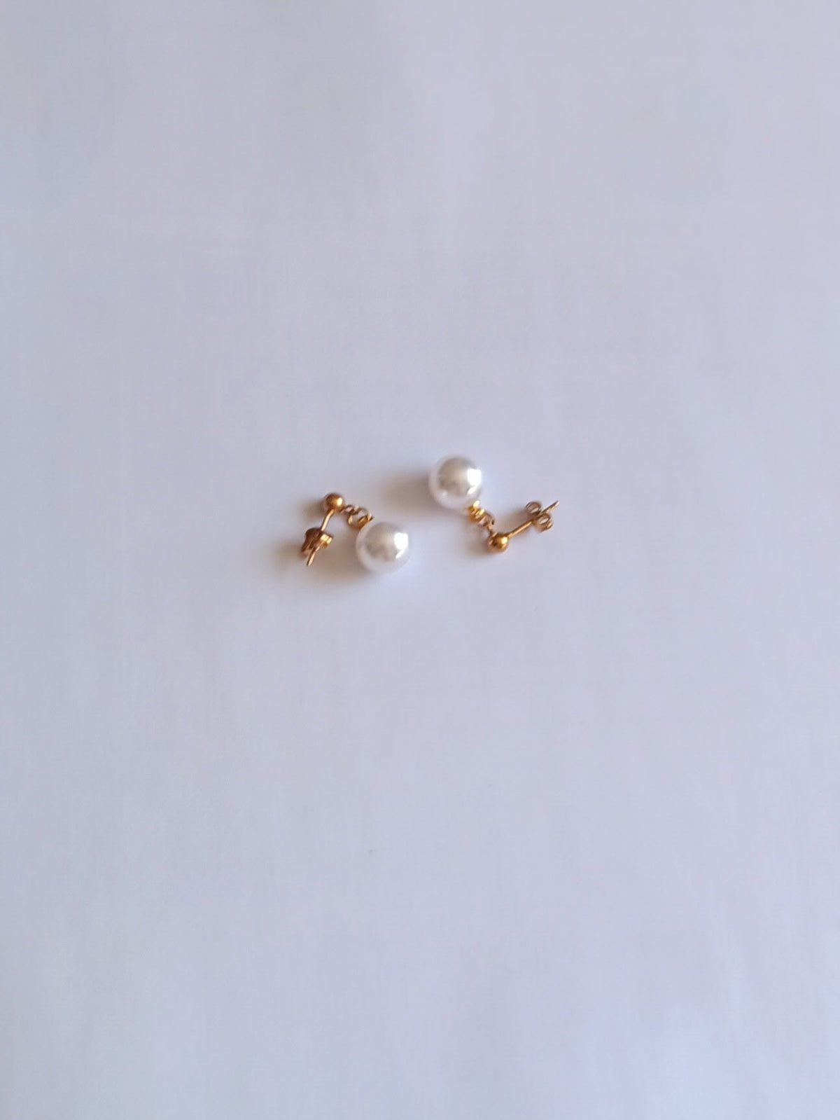 Ensemble 3 Pièces Boucles d'Oreilles et Collier Pendentif Perles Acier Inoxydable Waterproof