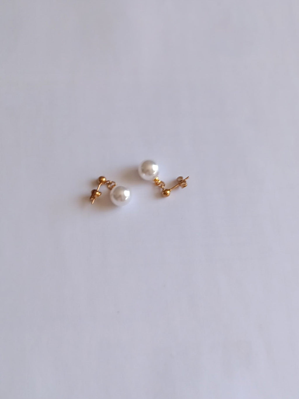 Ensemble 3 Pièces Boucles d'Oreilles et Collier Pendentif Perles Acier Inoxydable Waterproof