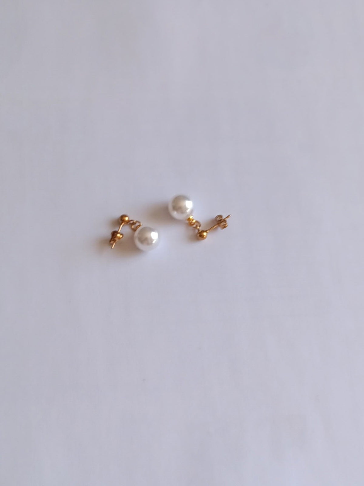 Ensemble 3 Pièces Boucles d'Oreilles et Collier Pendentif Perles Acier Inoxydable Waterproof