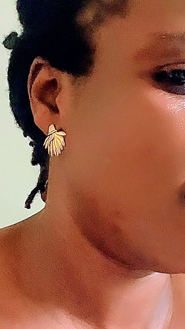 Boucles d'Oreilles Fleur Acier Inoxydable Waterproof