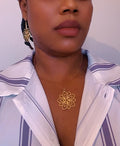 COLLIER ET BOUCLES D’OREILLES EN ACIER INOXYDABLE WATERPROOF (KOURAYA)