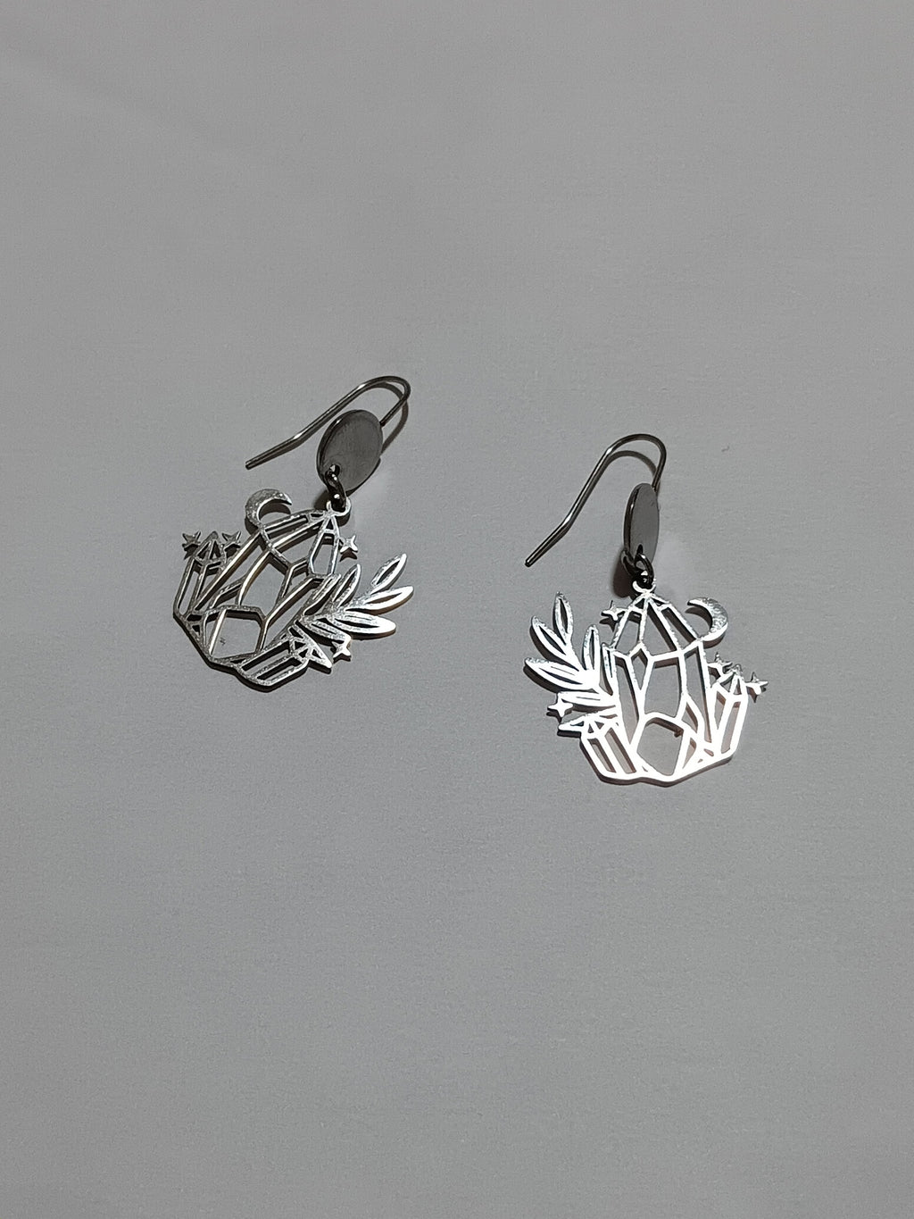 Boucles d'Oreilles Lune et Étoile Acier Inoxydable Waterproof