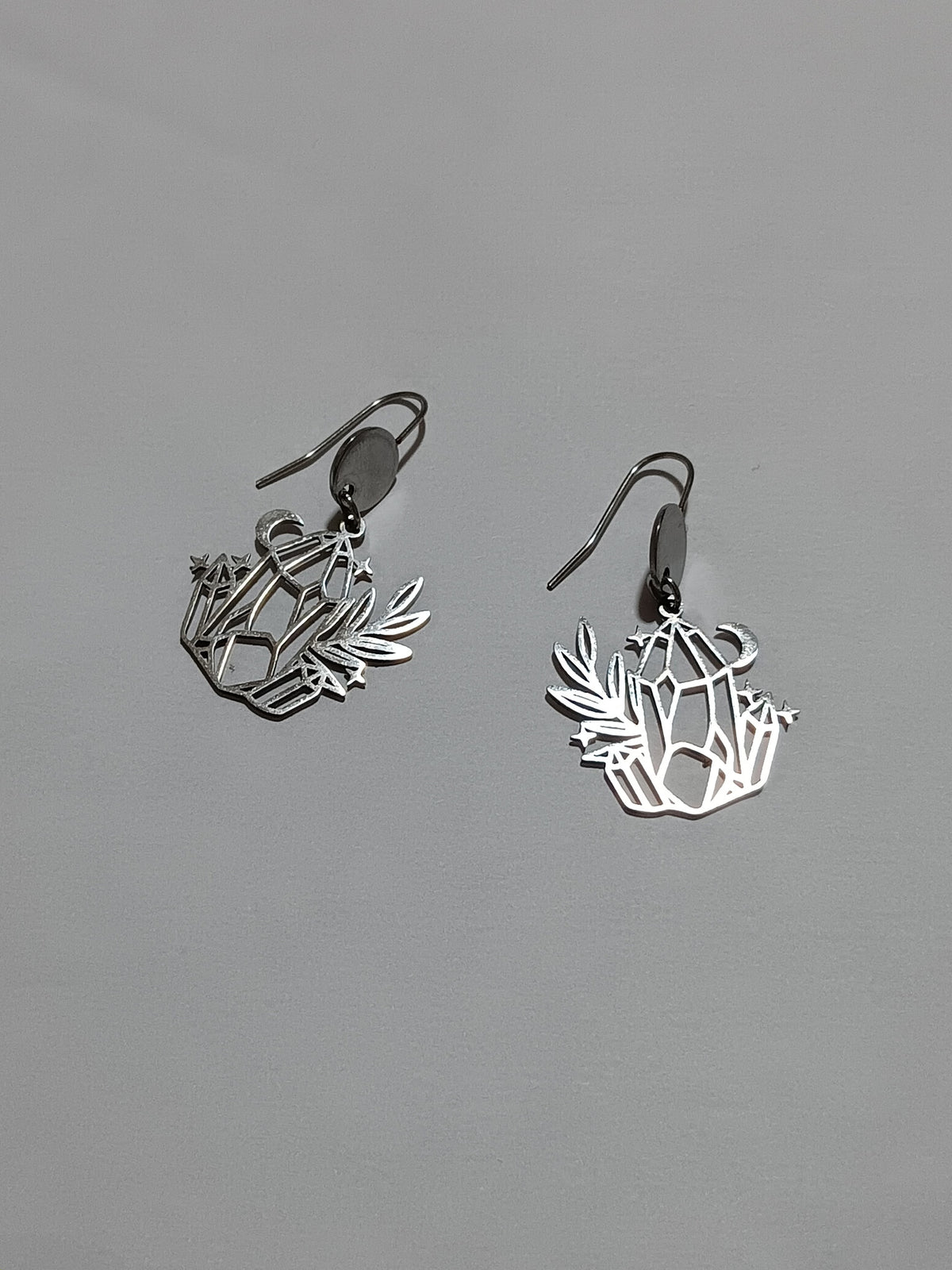 Boucles d'Oreilles Lune et Étoile Acier Inoxydable Waterproof