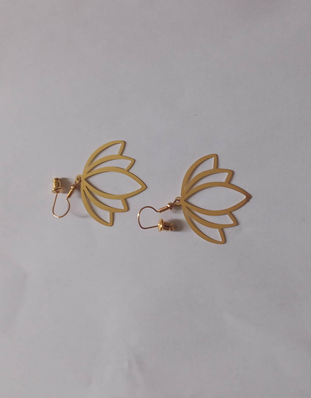 Boucles d'Oreilles Feuilles en Cuivre