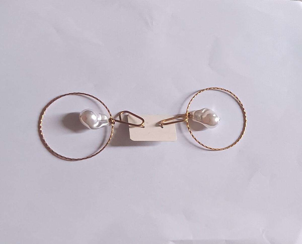 Boucles d'Oreilles Créoles Classiques Or 18K Acier Inoxydable Waterproof