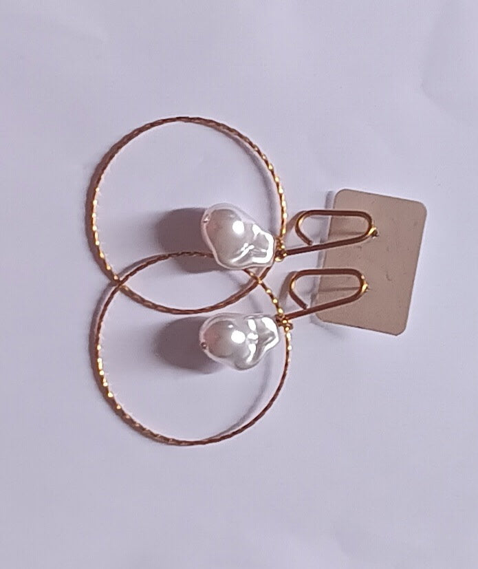 Boucles d'Oreilles Créoles Classiques Or 18K Acier Inoxydable Waterproof