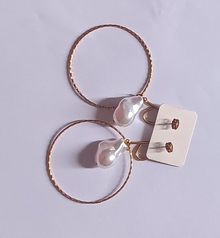 Boucles d'Oreilles Créoles Classiques Or 18K Acier Inoxydable Waterproof