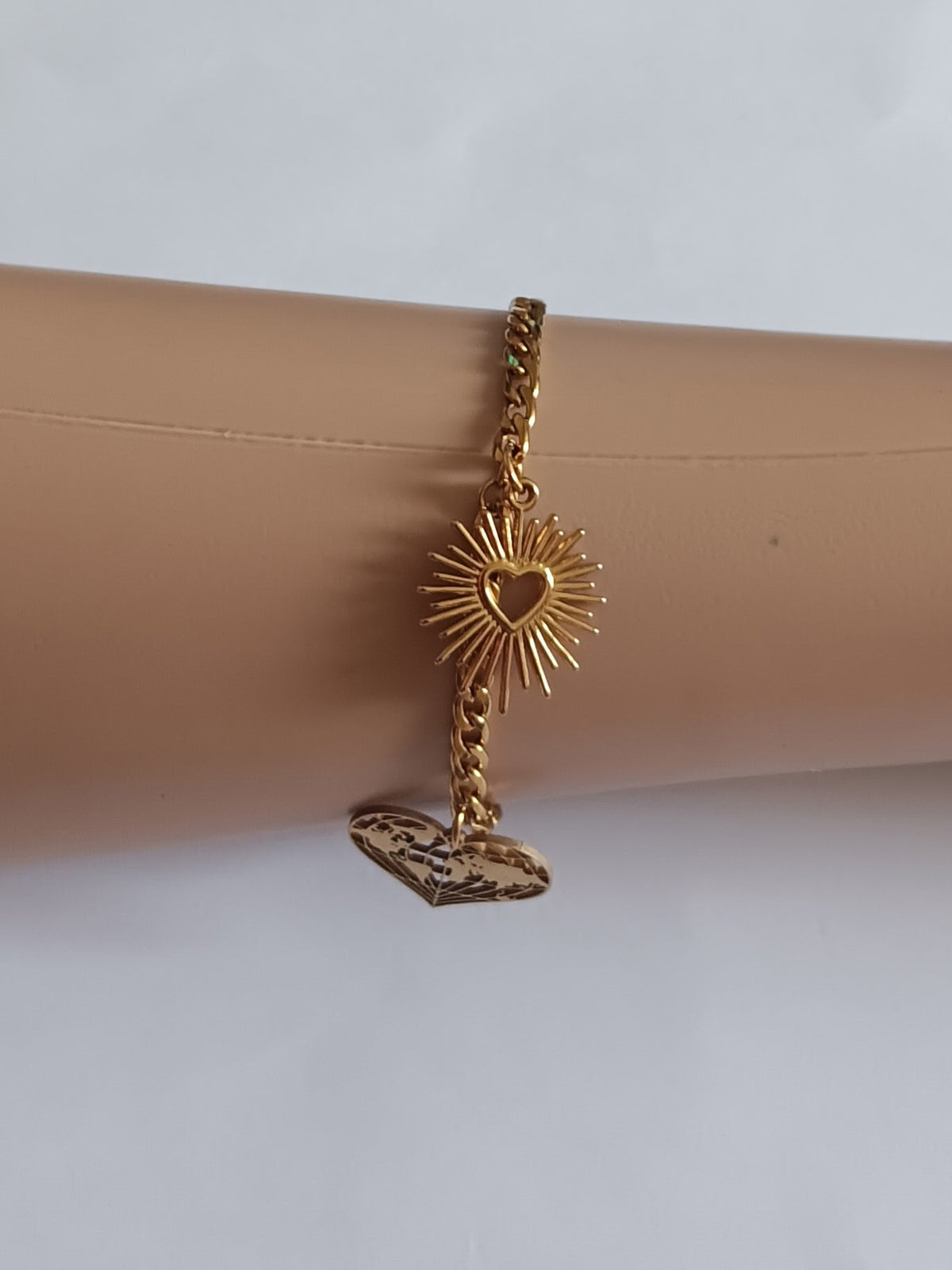 Bracelet Pendentifs Carte Afrique et Monde Acier Inoxydable Waterproof