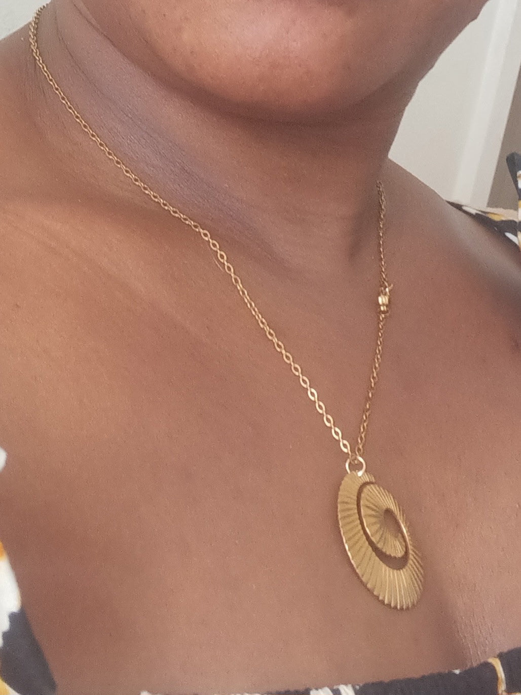 Collier Spirale Coquillage Doré Acier Inoxydable Waterproof