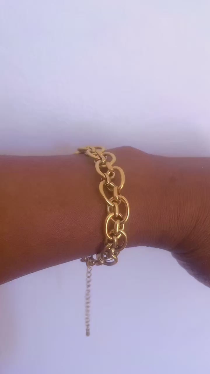 BOUCLES D’OREILLES COLLIER ET BRACELET EN ACIER INOXYDABLE WATERPROOF (KOURAYA)